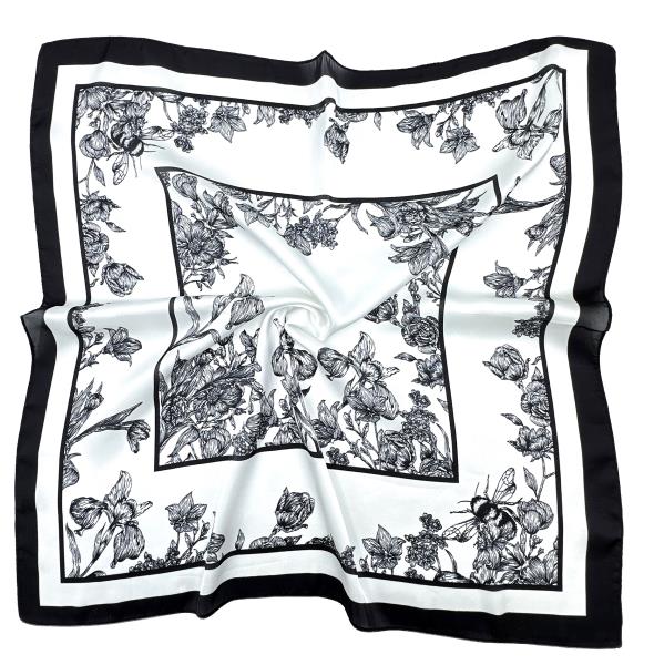 FLOWER BOX PRINT SQUARE SCARF