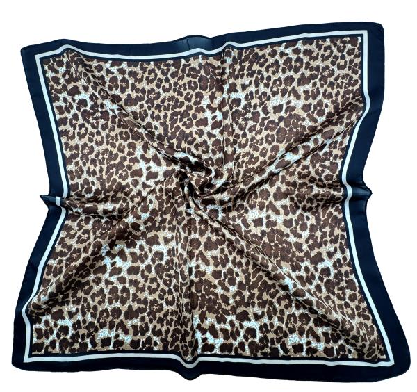 LEOPARD PRINT SQUARE SCARF