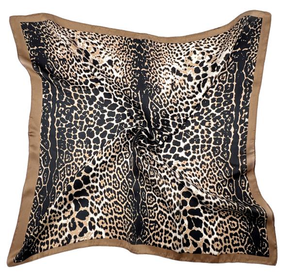 LEOPARD PRINT SQUARE SCARF