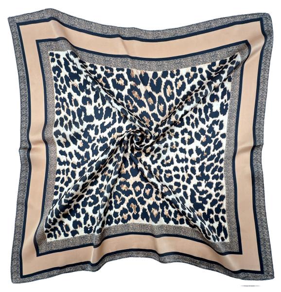 LEOPARD PRINT SQUARE SCARF (12 UNITS)