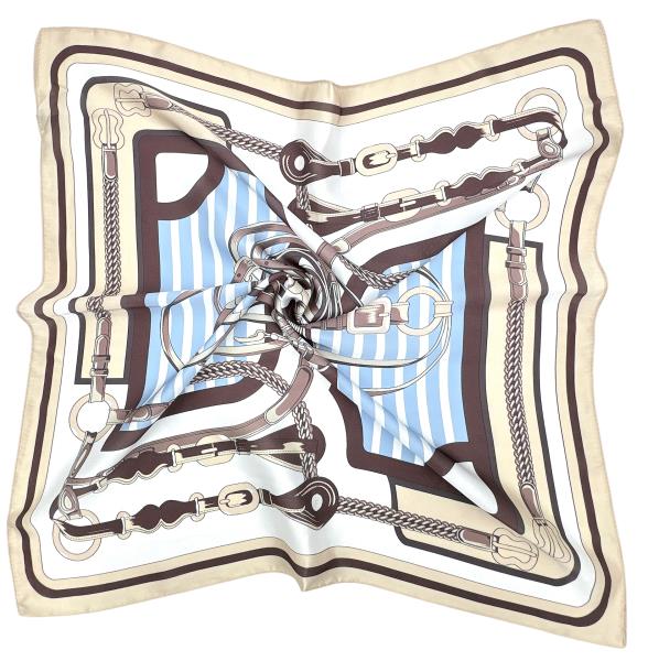 CHAIN BELT PRINT SQUARE SCARF