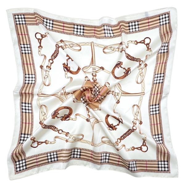 HORSE SHOE PRINT SQUARE SCARF