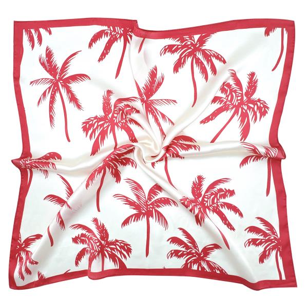 PALM TREE PRINT SQUARE SCARF