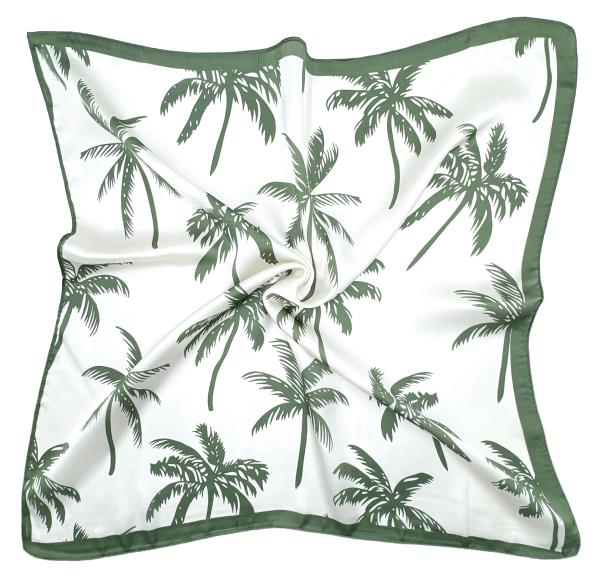 PALM TREE PRINT SQUARE SCARF
