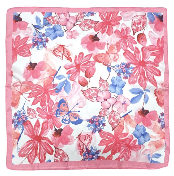 FLORAL PRINT SQUARE SCARF