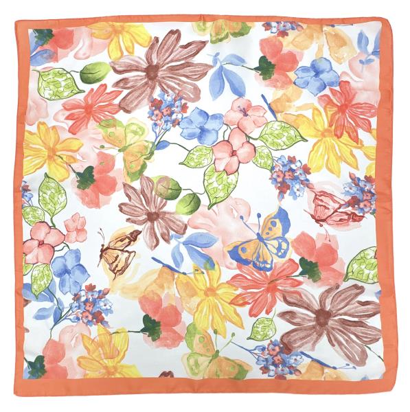 FLORAL PRINT SQUARE SCARF