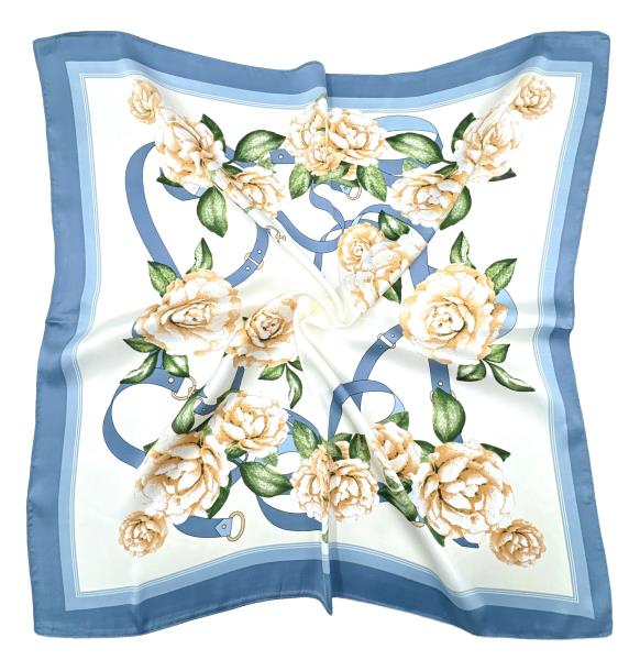 FLORAL PRINT SQUARE SCARF