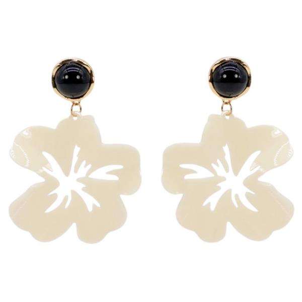 RESIN FLOWER DANGLE EARRING