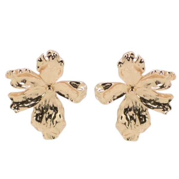 METAL FLOWER EARRING