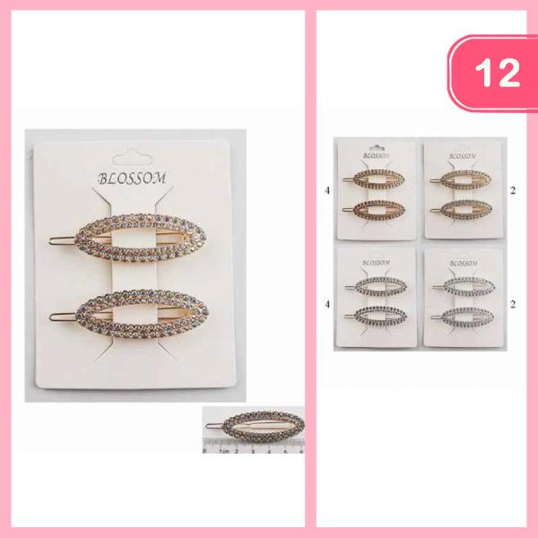 RHINESTONE HAIR PIN (12 UNITS)
