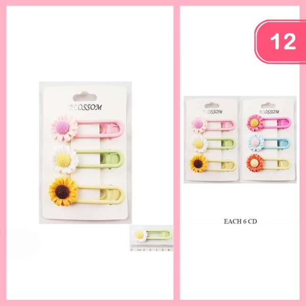 FLOWER HAIR CLIP (12 UINITS)