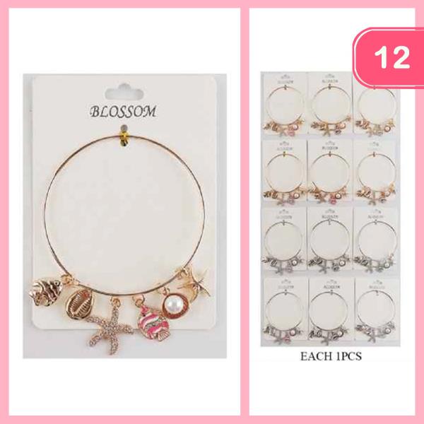 SEA LIFE CHARM BRACELET (12 UNITS)