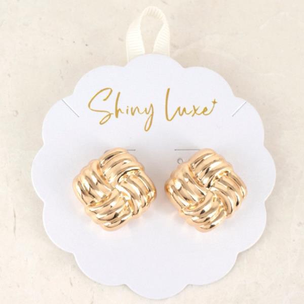 SQUARE METAL POST EARRING