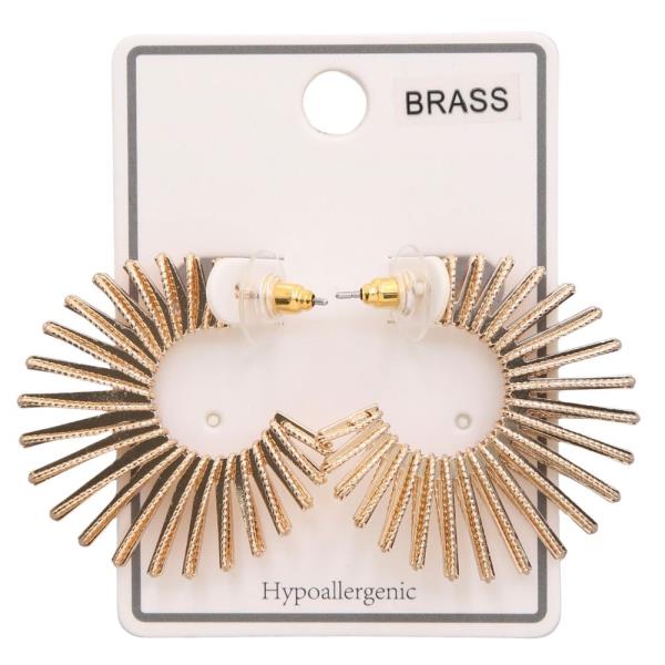 SPIKE METAL OPEN CIRCLE EARRING