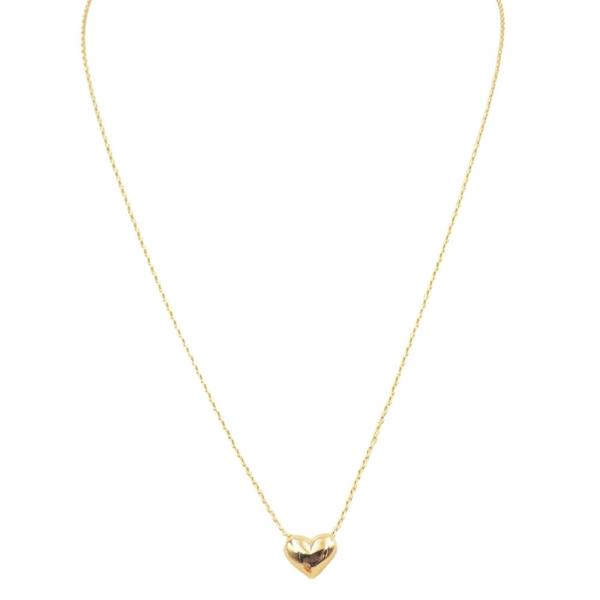 18K BRASS METAL HEART PENDANT NECKLACE