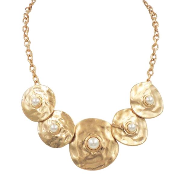CHUNKY PEARL DISC CHIAN NECKLACE