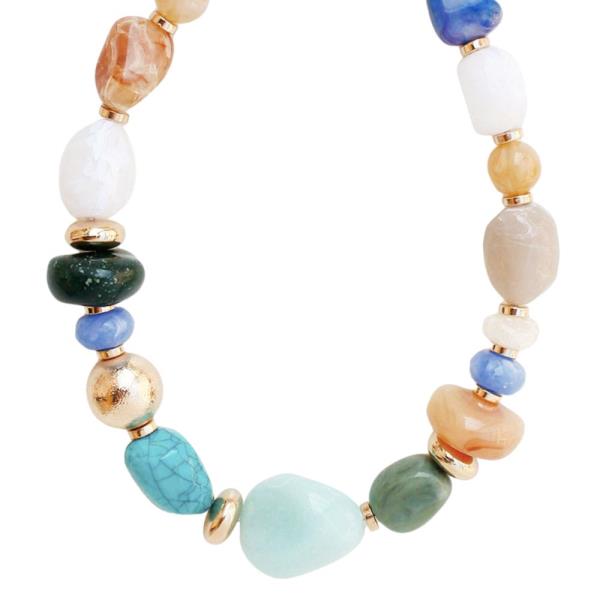 ACETATE MIXED BEAD NECKLACE