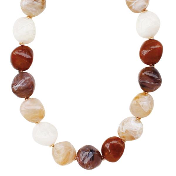 ACETATE MIXED BEAD NECKLACE