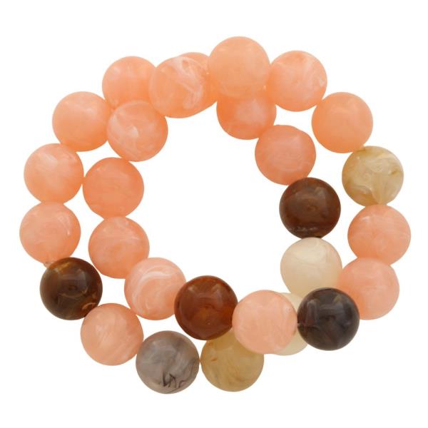 ACETATE MIXED BEAD BRACELET SET