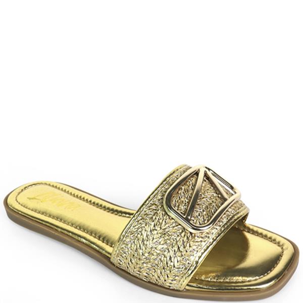 RAFFIA BUCKLE SLIDE 12 PAIRS