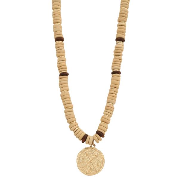 MEDALLION BEADED NECKLACE