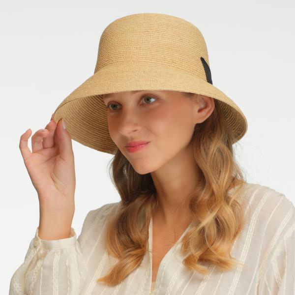 CC RAFFIA SUN HAT WITH BOW