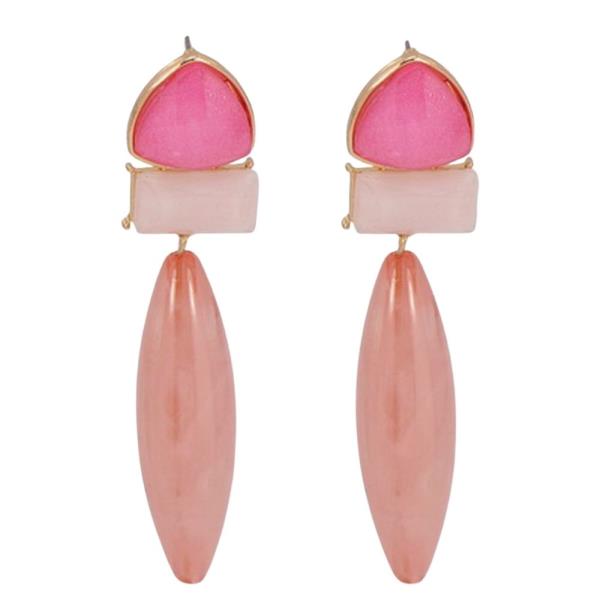 TEARDROP RESIN DROP EARRING