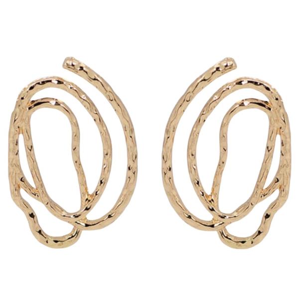 METAL DOUBLE OVAL LINK EARRING
