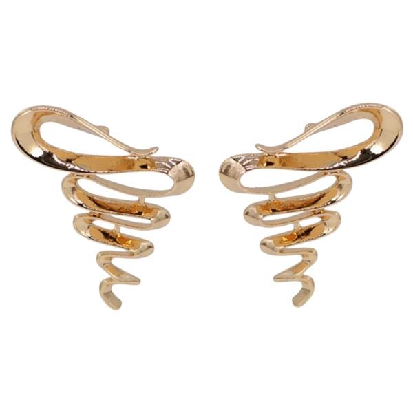 METAL SPIRAL DROP EARRING