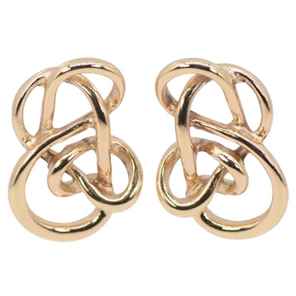 METAL ABSTRACT KNOT STUD EARRING