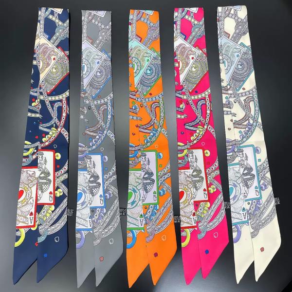 MULTI PATTERN SKINNY SCARF