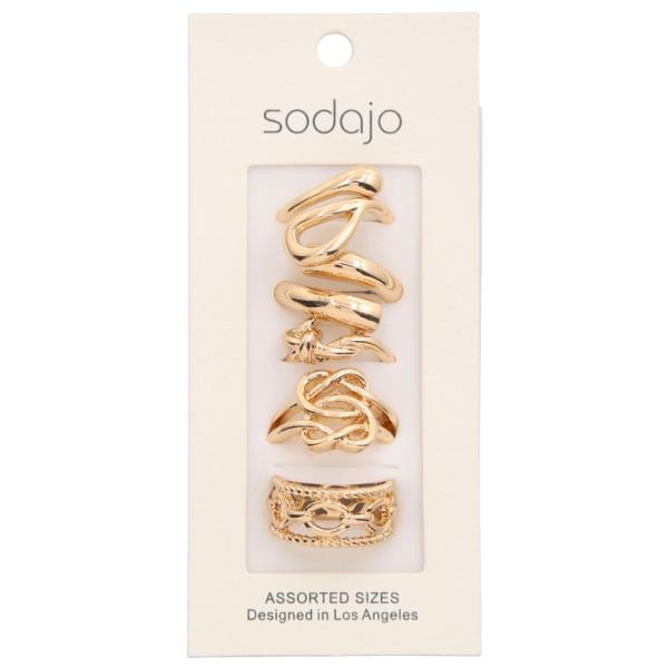 SODAJO ASSORTED METAL RING SET