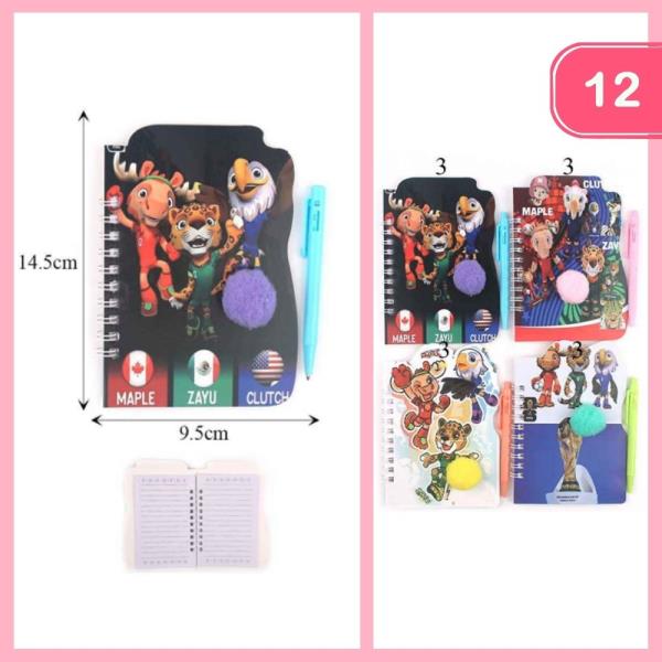 FIFA WORLD CUP MASCOT NOTEBOOK (12 UNITS)