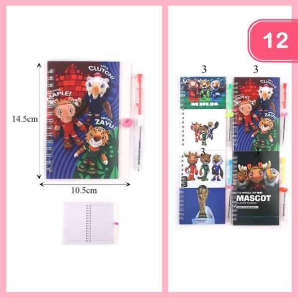 FIFA WORLD CUP MASCOT NOTEBOOK (12 UNITS)