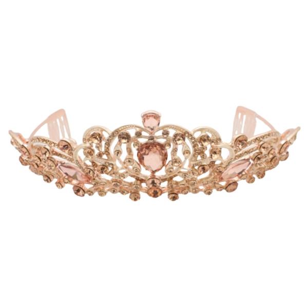 RHINESTONE ORNATE CROWN TIARA