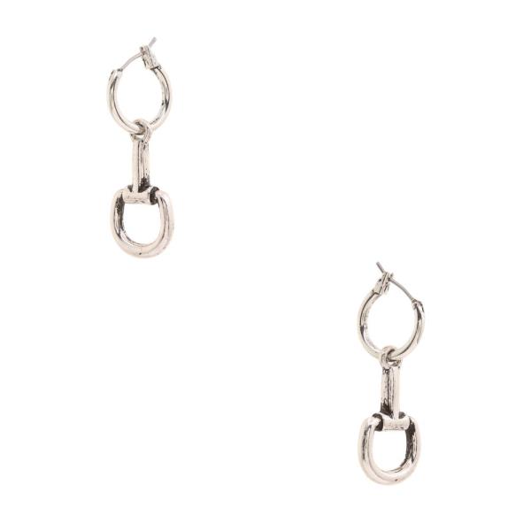 WESTERN METAL HORSEBIT HOOP EARRING