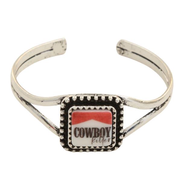 SQUARE COWBOY CUFF METAL BRACELET