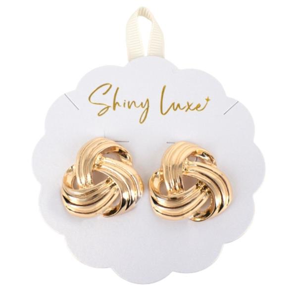 METAL KNOT STUD EARRING