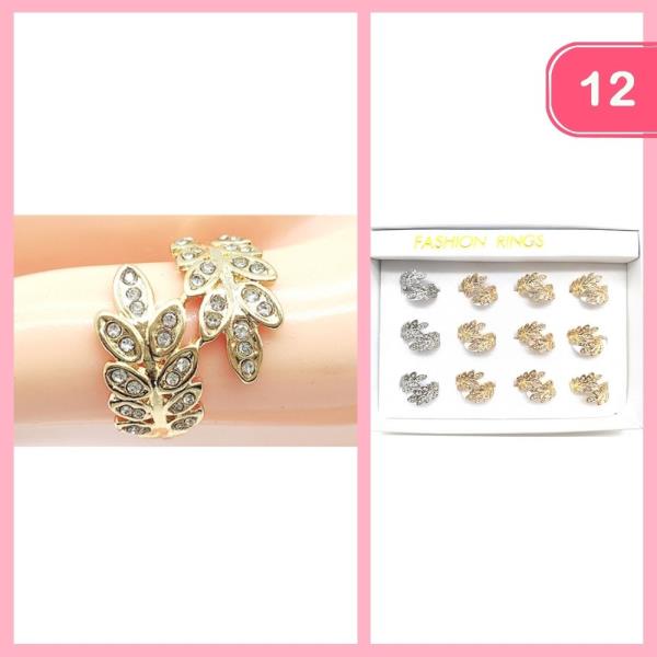 WRAP AROUND RHINESTONE RING (12 UNITS)
