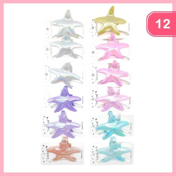 STAR HAIR CLAW CLIP (12 UNITS)