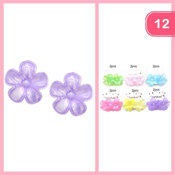 FLOWER HAIR CLAW CLIP (12 UNITS)