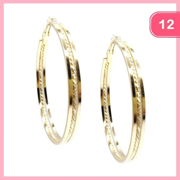 METAL HOOP EARRING (12 UNITS)