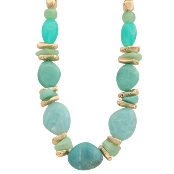 CHUNKY BEADED ACETATE NECKLACE