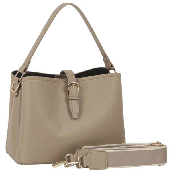 BUCKLE HANDLE BAG W STRAP