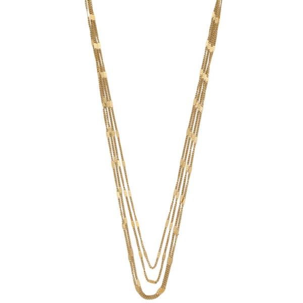 WATER RESISTANT STAINLESS STEEL LAYERED NECKLACE