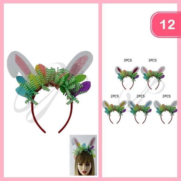 GLITTER EASTER BUNNY EARS (12 UNITS)