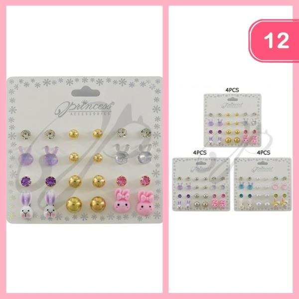 POST EASTER BUNNY PEARL EARRING (12 UNITS)
