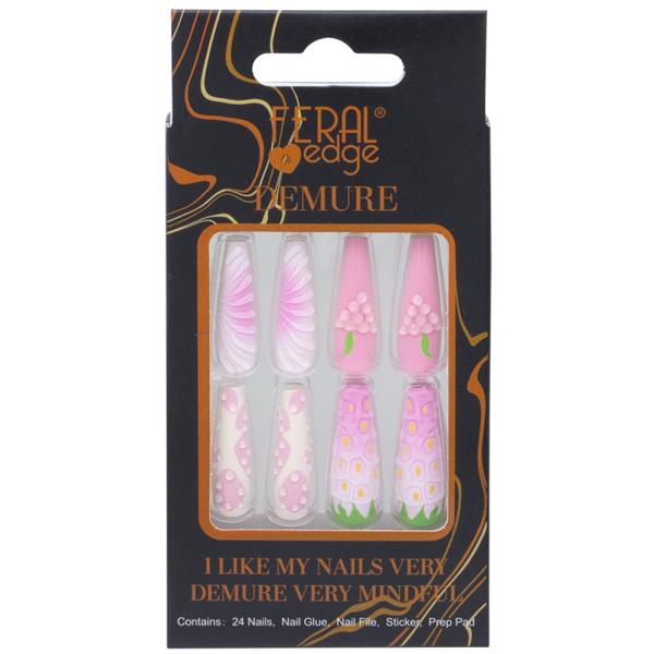FERAL EDGE DEMURE DESIGN NAIL DECORATION SET