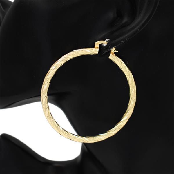 TWISTED METAL LARGE HOOP EARRING