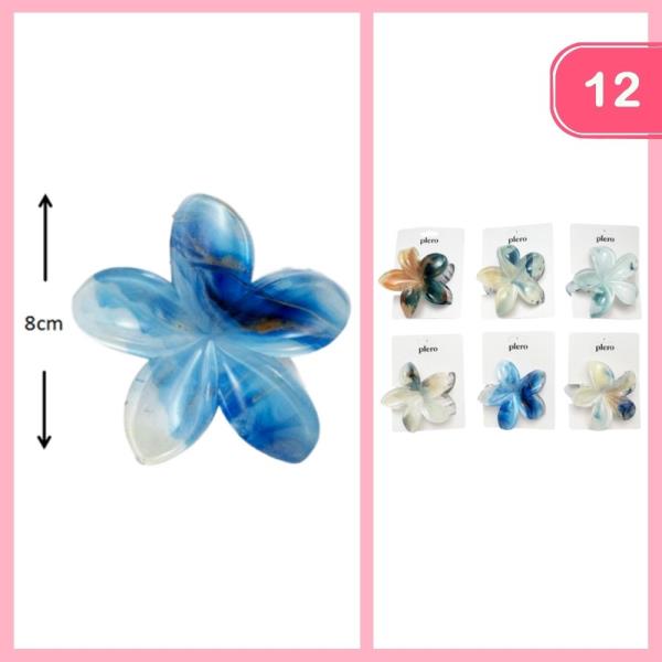 PLUMERIA HAIR CLAW CLIP (12 UNITS)